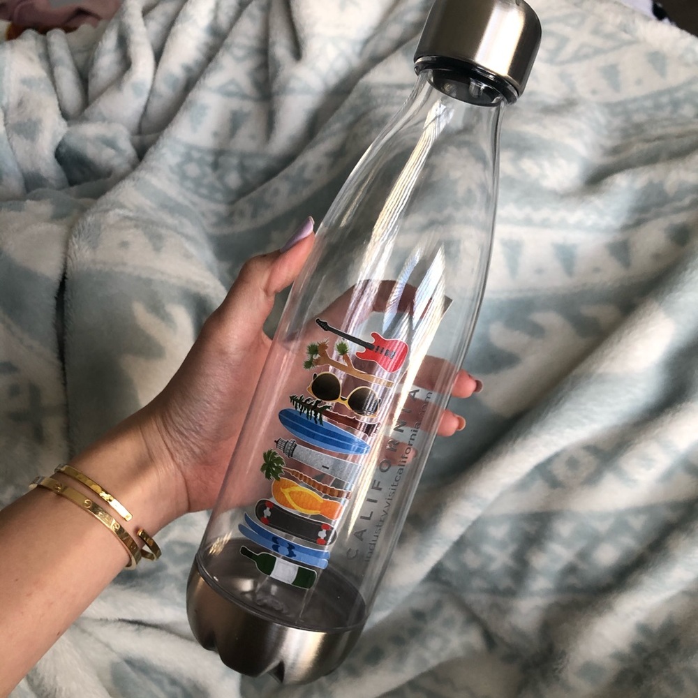 clear California water bottle